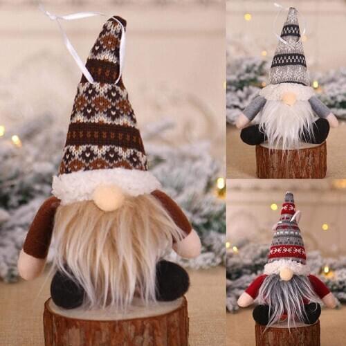 Hot Selling Cute Christmas Doll Pendant Xmas Tree Mini Hanging Doll Decoration Accessories Ornaments Home LBV