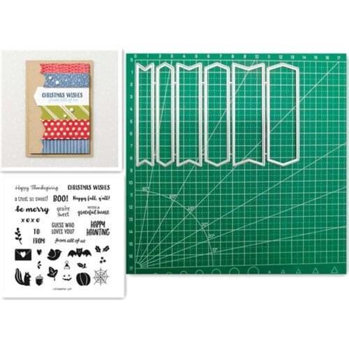2021 New Banner Metal Cutting Dies and stamp For Scrapbooking Practice Hands-on DIY Album Decor Card Craft Die
