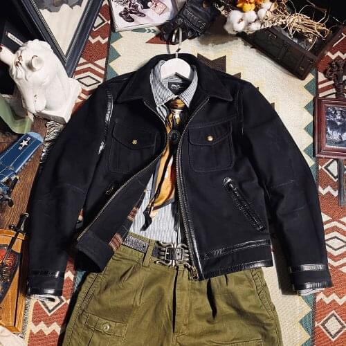 CDJ-127 Cidu Asian Size Read Description Super Quality Genuine Suede Cow Leather Slim Stylish Biker Jacket