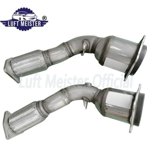 Pair Front Left Right Catalytic Converter for Porsche Cayenne 4.8L V8 2007-2010 Without turbocharger 955113021CX 955113022CX
