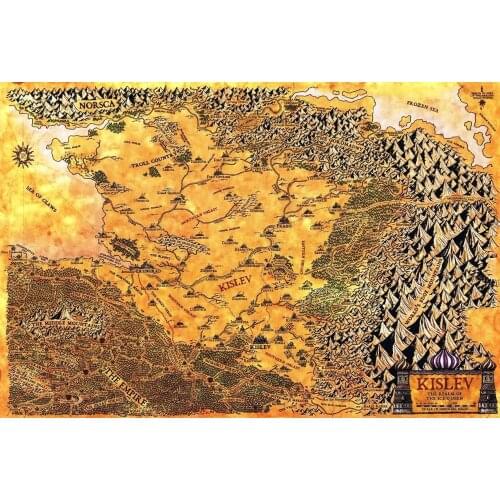 Kislev The Realm of the Ice Queen Map Classic Vintage Retro Kraft Decorative Poster Maps Home Bar Posters Wall Canvas Sticker De