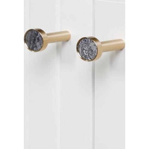 DIY Natural stone+solid brass handles for cabinets and drawers Cupboard Knobs Furniture Cabinet Handle Pull Wall Decor Hook