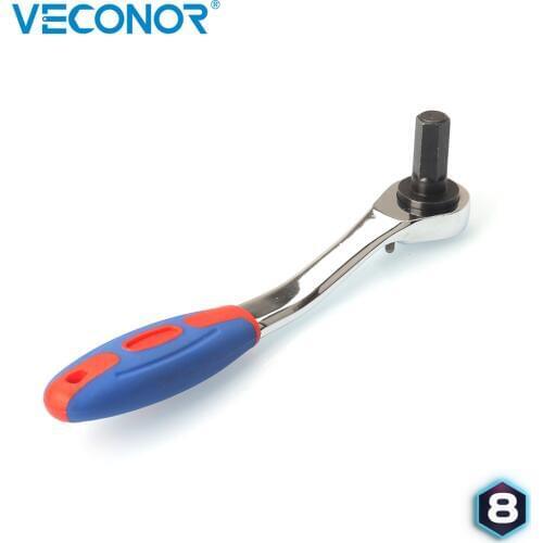 8mm Chrome Vanadium Ratchet Allen Key Wrench Ratcheting Spanner Hand Tools for Car Repair Hex Key Wrenches 8 mm