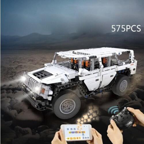 Technical HUMMER H2 ORV building block 2.4Ghz radio remote control Vehicle bricks model APP rc car toys collection for boys gift