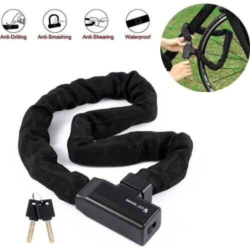 Bicycle Chain Lock Anti-drilling Lock Cylinder Riding Anti-theft Lock Mountain Road Bike Lock Equipment