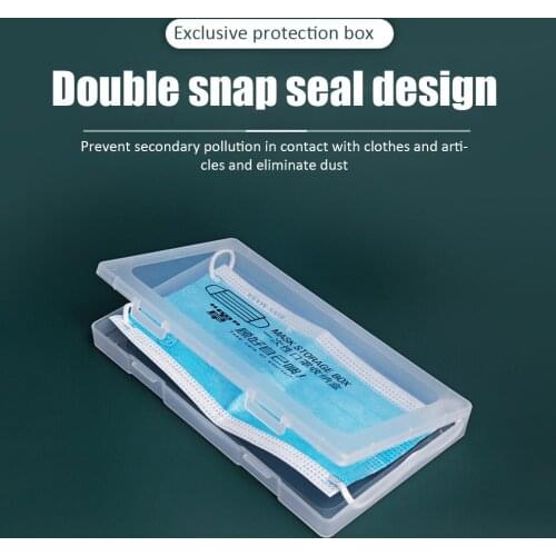 Portable Mask Storage Box Mask Case Household Moisture-proof Mask Box Go Out Dustproof Storage Mask Container Organizer Holde