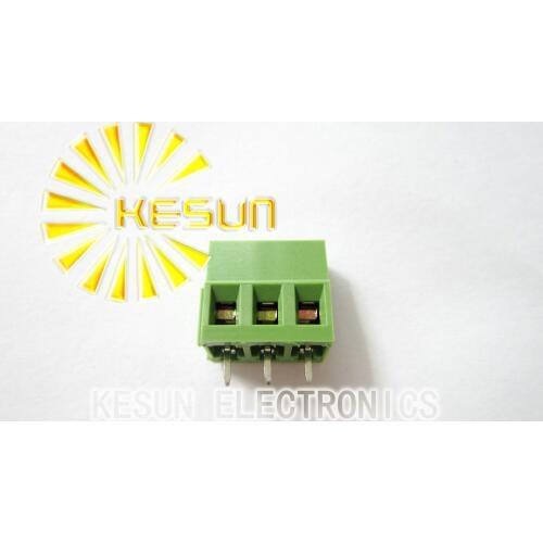100PCS KF128-5.08-3P KF128 3Pin 5.08mm Straight Pin PCB Screw Terminal Block ROHS