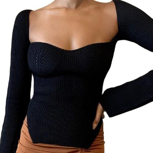 2021 Factory Price Fashion New Hot-Selling Womens Autumn And Winter Solid Color Pullover Sweater Slim Sweater