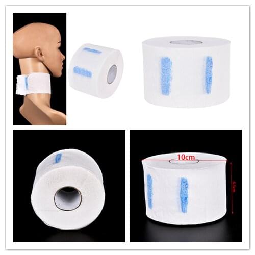 1 Roll Neck Ruffle Roll Paper Hair Cutting Salon Disposable Hairdressing Collar High Adhesion