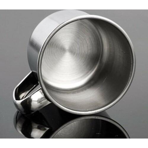 1pc Stainless Steel Mug Drinking Coffee Water Cup Children Portable Drinkware For Outdoor Camping Travel Gargle Cup