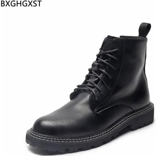 Black Motorcycle Boots Men Casual Shoes Ankle Boots for Man 2021 Barefoot Shoes Men Designer Martin Boots for Men Male Chaussure