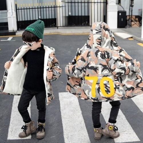 -30 degree childrens parka winter jackets kids clothing 2020 big boys warm down cotton-padded coat thickening outerwear clothes