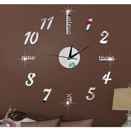 GZ007 Creative 3D Acrylic Study Bedroom Living Room Wall Clock