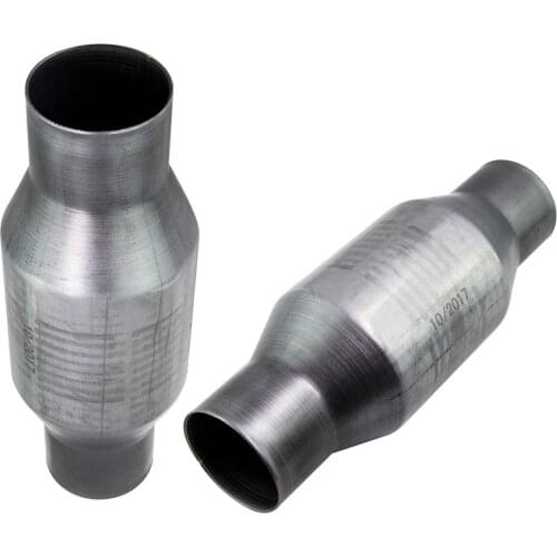 2x 2.5 inches Vehicles Catalytic Converter High Flow Stainless steel 410250