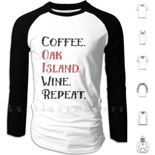 Coffee Oak Island Wine Repeat Funny Oak Island Product hoodies Knights Templar Freemasonry Cross