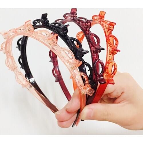 Multi-layers Hollow Braided Hair Band Hoop Clip Headband Bangs Fixed Hairpin Headdress Styling Tools Hair Accessories for Gilrs