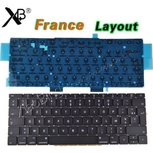 New Laptop A1708 AZERTY Layout FR Keyboard Backlight Backlit for Macbook Retina Pro 13" A1708 French Keyboard 2016 2017Year