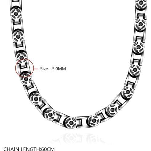 Factory price fashion jewelry necklace, Europe and the United States popular foreign trade retro 316 steel necklace N060