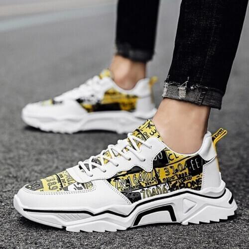 ZEEKSON Summer Casual Mens Board Shoes Couple Unisex Personalized Sports Shoes Korean the Trend of Graffiti Student Daddy Shoes