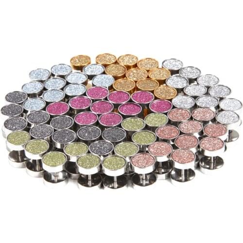 Multicolor Frosted dumbbell stud earring for men women Punk round gold Color jewelry kpop accessories wholesale