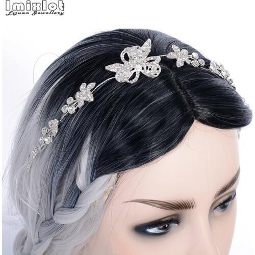 Luxury Hair Jewelry Full Crystal Rhinestone Flower Bride Tiaras Wedding Hair Accessories Headdress Bridal Headbands Gift