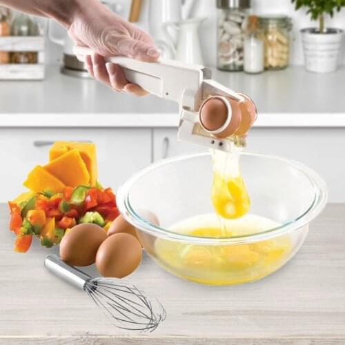 Easy Egg Cracker Separator Handheld Egg Separator Egg Opener Egg Breaker Quick Separation Eggs Kitchen Gadget Utensil Tools
