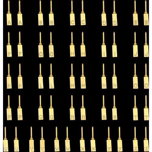 Gold Letter Eardrop Earrings For Woman Initial Name Jewelry Pendientes Geometric Alphabet Hanging Dangle Earrings Bijoux Femme