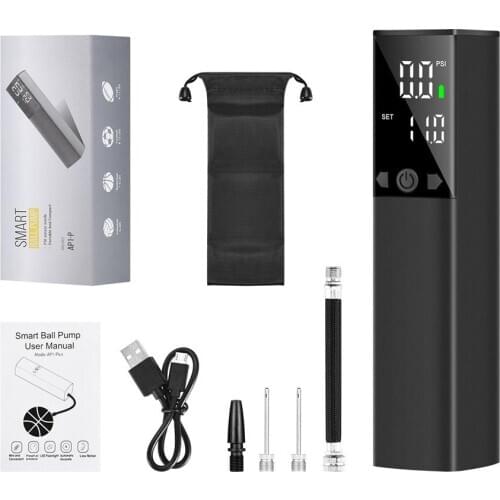 Mini Bike Electric Ball Pump Portable Lightweight Wireless USB Rechargeable Auto Stop LED Flash Light Basketball Air Pump