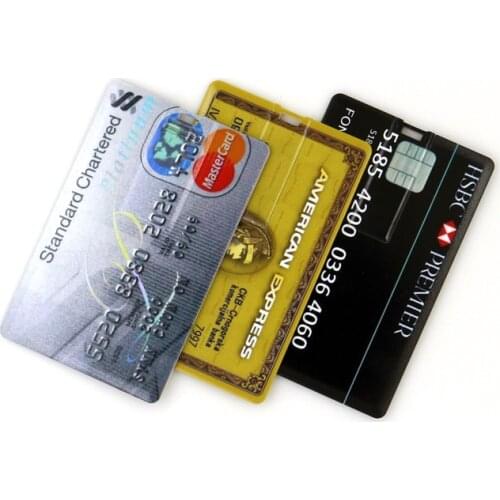 High Quality USB Flash Drive 16GB 32GB Memory stick pen drive 64GB 16GB 4GB memoria micro HSBC Master Card Credit Card Business
