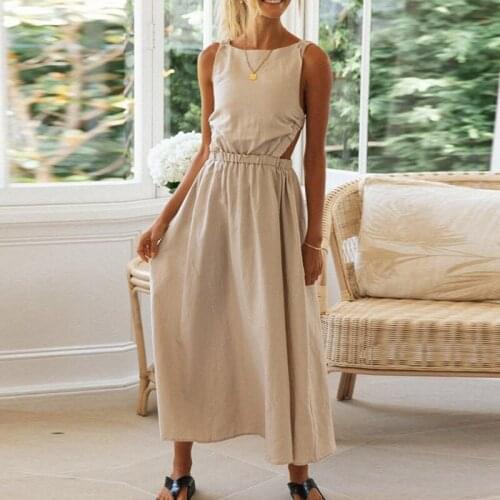 WICCON Linen Summer Dresses