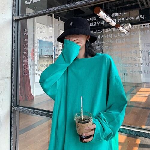 Autumn Spring Hoodies Color Women Loose White Couple Oversized Blue Loose Sweatshirts Fashion High Street Hoodie Fashion Tops