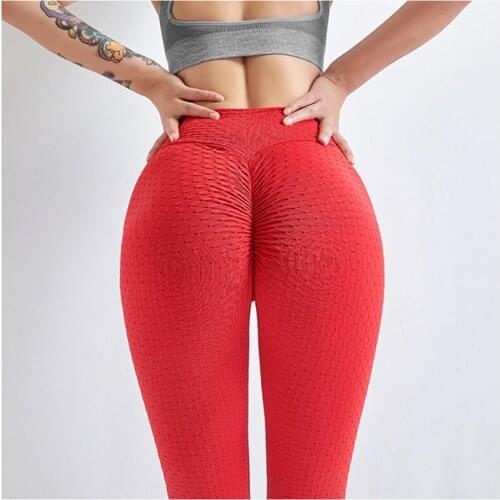 New Women Yoga Pants High Waist Put Hip Bubble Butt Seamless Leggings Gym Sports Workout Energy Tights Slim Breathable Leggings