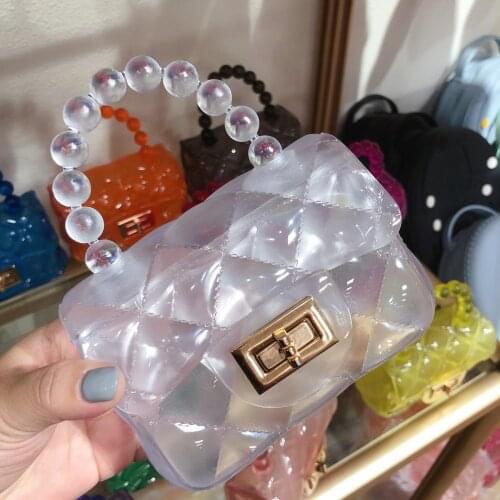 Girls Purses and Handbags for Women Mini Jelly Bag 2021PVC Transparent Crossbody Bags Kids Small Coin Pouch Clear Bag Sac a main