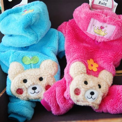 Winter Warm Apparel Puppy Pet Jumpsuit Apparel Bear Coats Animals Clothing For Pet Small Large Dog Coat jackets for chihuahua