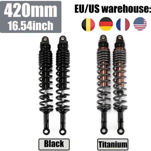 2Pcs Shock Absorber 420mm Rear ATV Quad Scooter Accessory Motor Motorcycle Air Damping Adjustable Dir Suspension Pocket Bike