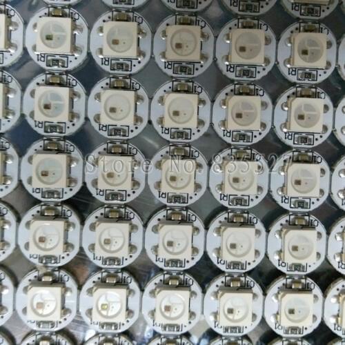 500PCS/LOT WS2812B whiteboard blackboard dots hard board 5v 5050 RGB Symphony full-color four footlights beads