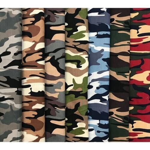 90cm*145cm Camouflage Print Cotton Cloth Camo Cotton Poplin fabric diy sewing toys cap Tissu