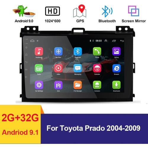9" Autoradio Multimedia Player For Toyota Land Cruiser Prado 120 2004-2009 Android 9.1 Radio Audio Video Player GPS Navigation