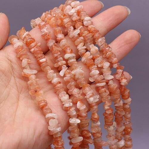 Natural Stone Beads Irregular Gravel Beads Golden Sunstone Bead For Jewelry Making DIY Necklace Bracelet Accessory