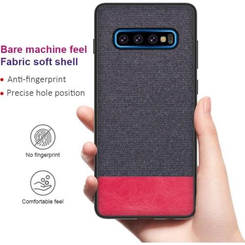 For Samsung S10 Case 2019 Luxury Brand Edge Soft TPU Cases For Sumsang Galaxy S9 Plus S10e S8 S7 Edge Canvas Fabric Cover
