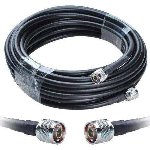 Digital KMR400 Low Loss Coaxial Cable N-Type Male to N-Type Male Connect ,2.4/5GHz Compatible Antenna Extension Ham Radio (50FT)