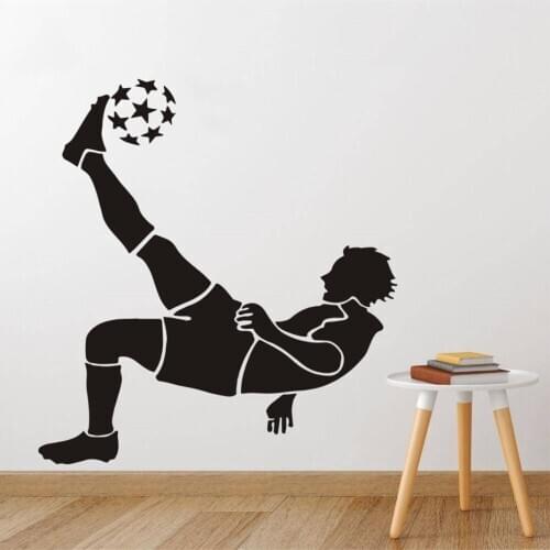 Home Decor Wall Sticker Soccer ball Sports Decal vinyl Removable Decals for boys Room Adeviso Teenboys Sports Mural GW-120