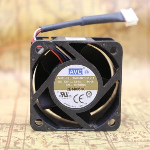 DV05028B12U 5028 50*50*28mm 5cm DC 12V 1.65A 4-wires server inverter pwm dual ball Bearing cooling fan