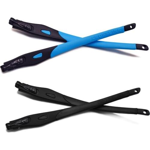 HKUCO Blue/Black Combination Replacement Glasses Legs For Crosslink Prescription Glasses Frame