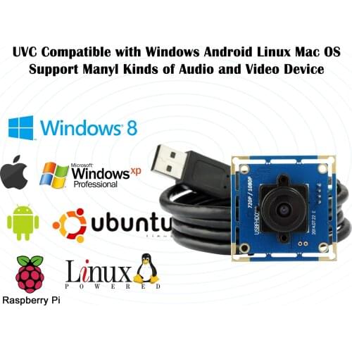 2.1mm lens wide angle 2MP 1920X1080 38X38mm mini board OV2710 080P Full HD CCTV Security Camera USB Video Surveillance Camera