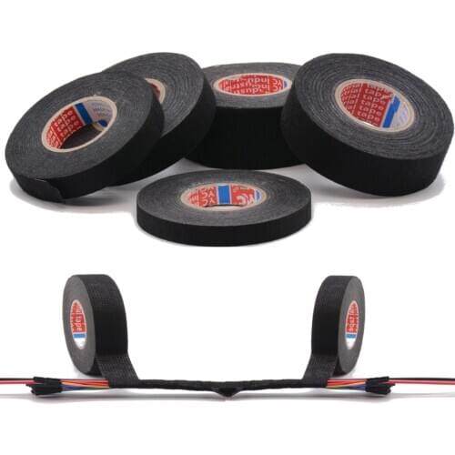 New Tesa Type Coroplast Adhesive Cloth Tape For Cable Harness Wiring Loom Width 9/15MM Length15M /25M