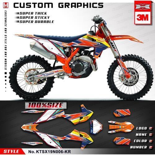 KUNGFU GRAPHICS Racing Decals Motocross Sticker Kit Vinyl Wrap for 125 150 250 350 450 SX SXF SX-F XC XCF XC-F 2019 2020 2021