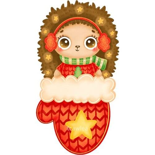 Little Hedgehog Dies Metal Cutting Dies For DIY Scrapbooking Card Album Embossing Die Cut New Christmas Craft Dies Stencil Mold