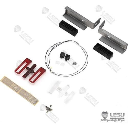 LESU Metal Taillight Mount Lampshade for 1/14 TAMIYA RC VOLVO Tractor Truck Model DIY Car