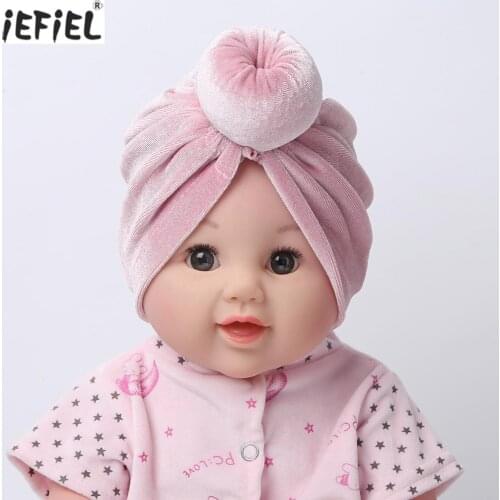 Cute Baby Hat Newborn Photography Props Knotted Unisex Beanie Cap Soft Corduroy Solid Baby Boys Girls Hat Headwear Accessories